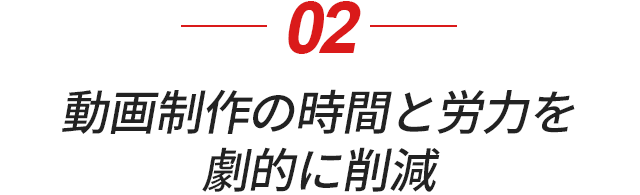 動画制作の時間と労力を劇的に削減